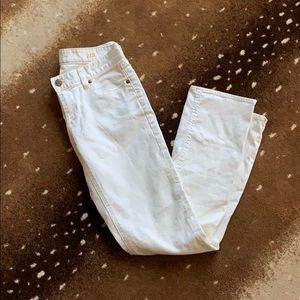 Jcrew white matchstick jeans
